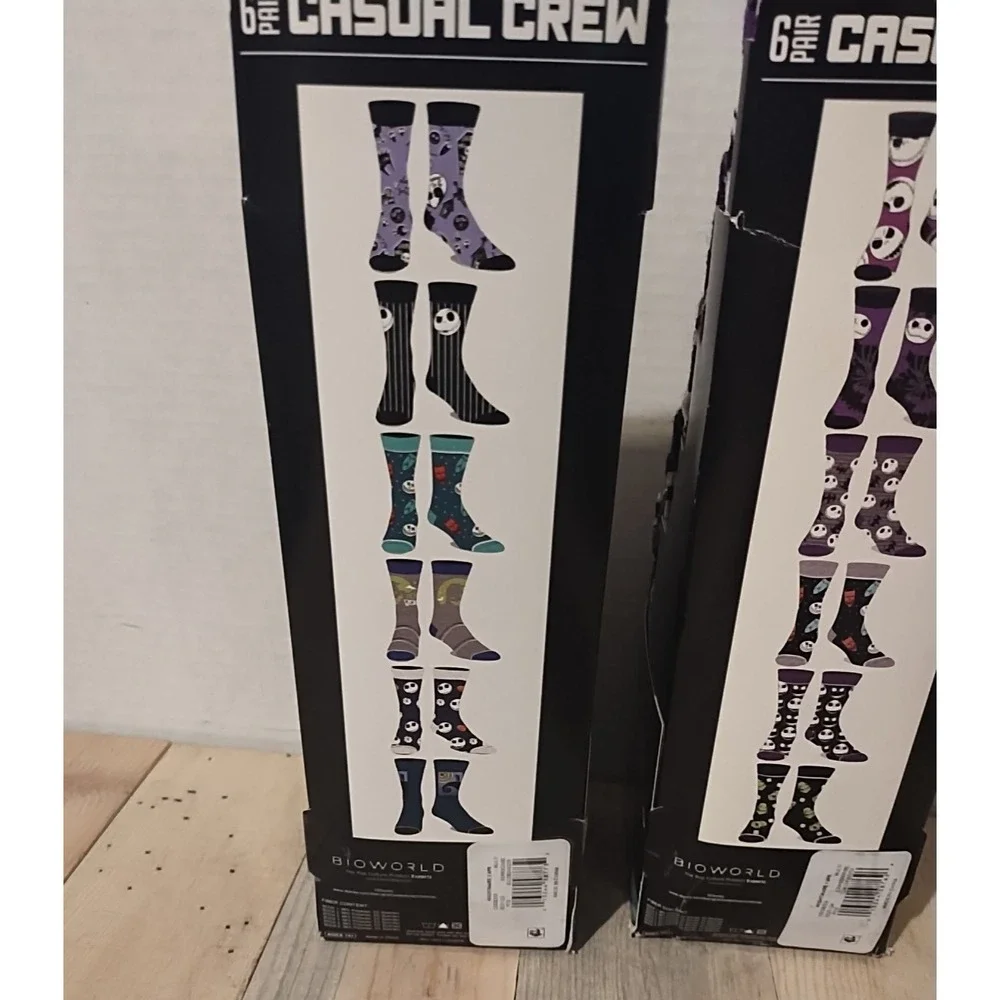 12 Crew Socks The Nightmare Before Christmas Jack Skellington Men's 8-12
